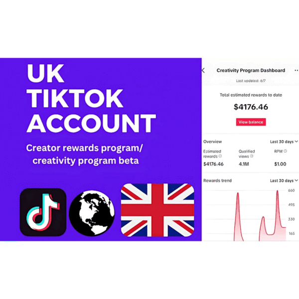 buy account Tik tok beta creativity Program UK Beta - cheap deal